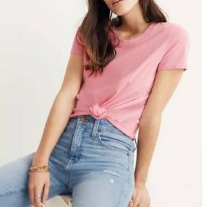 Madewell pink tied front top